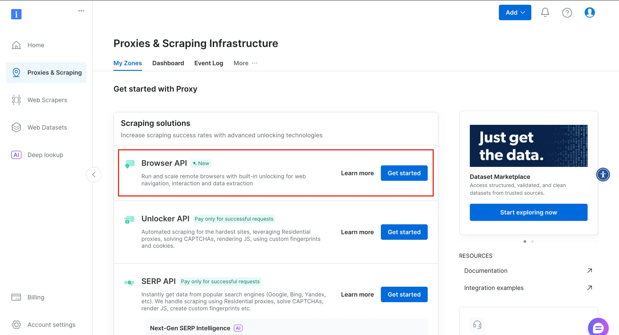 Нажав на кнопку Узнать больше в разделе API браузера