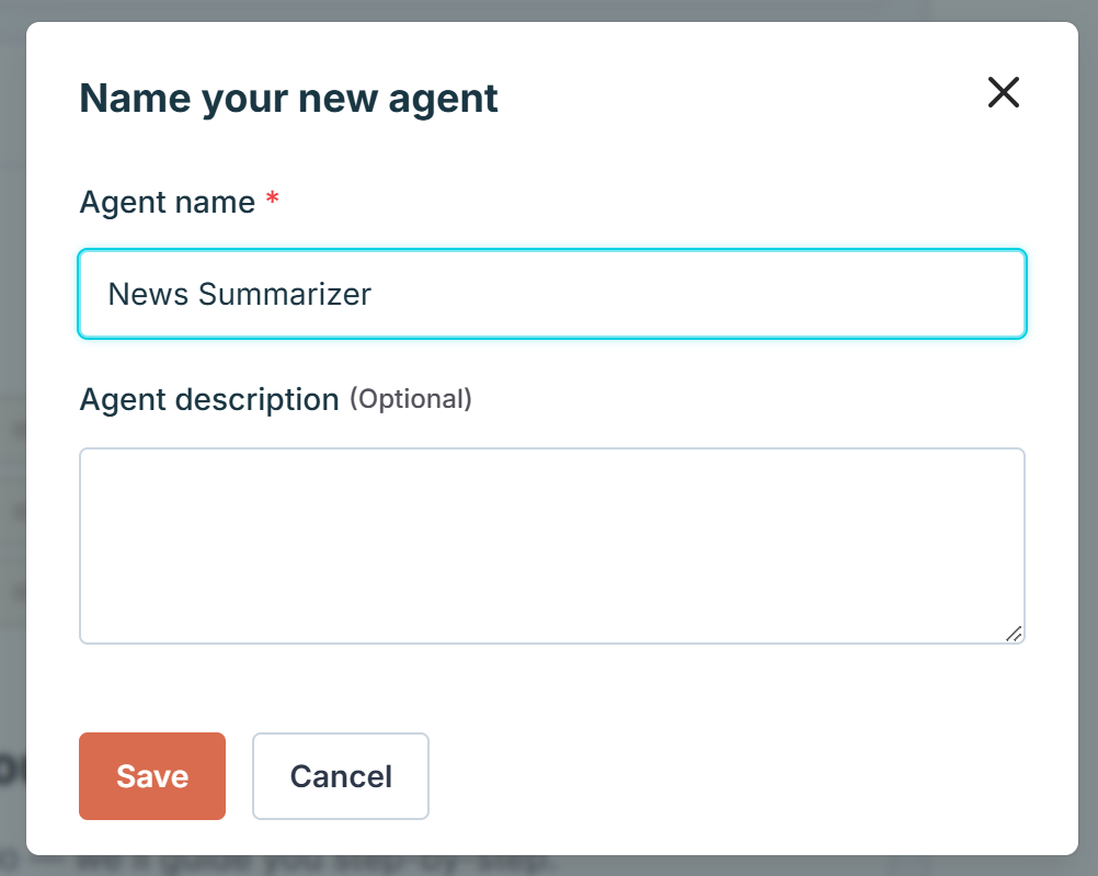 Giving your new AI agent a name