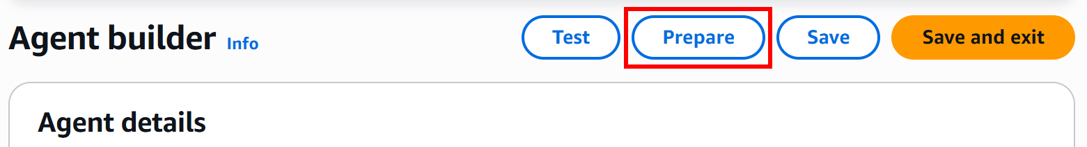 Pressing the “Prepare” button