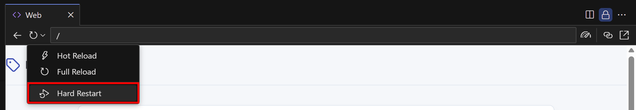 Performing a hard restart
